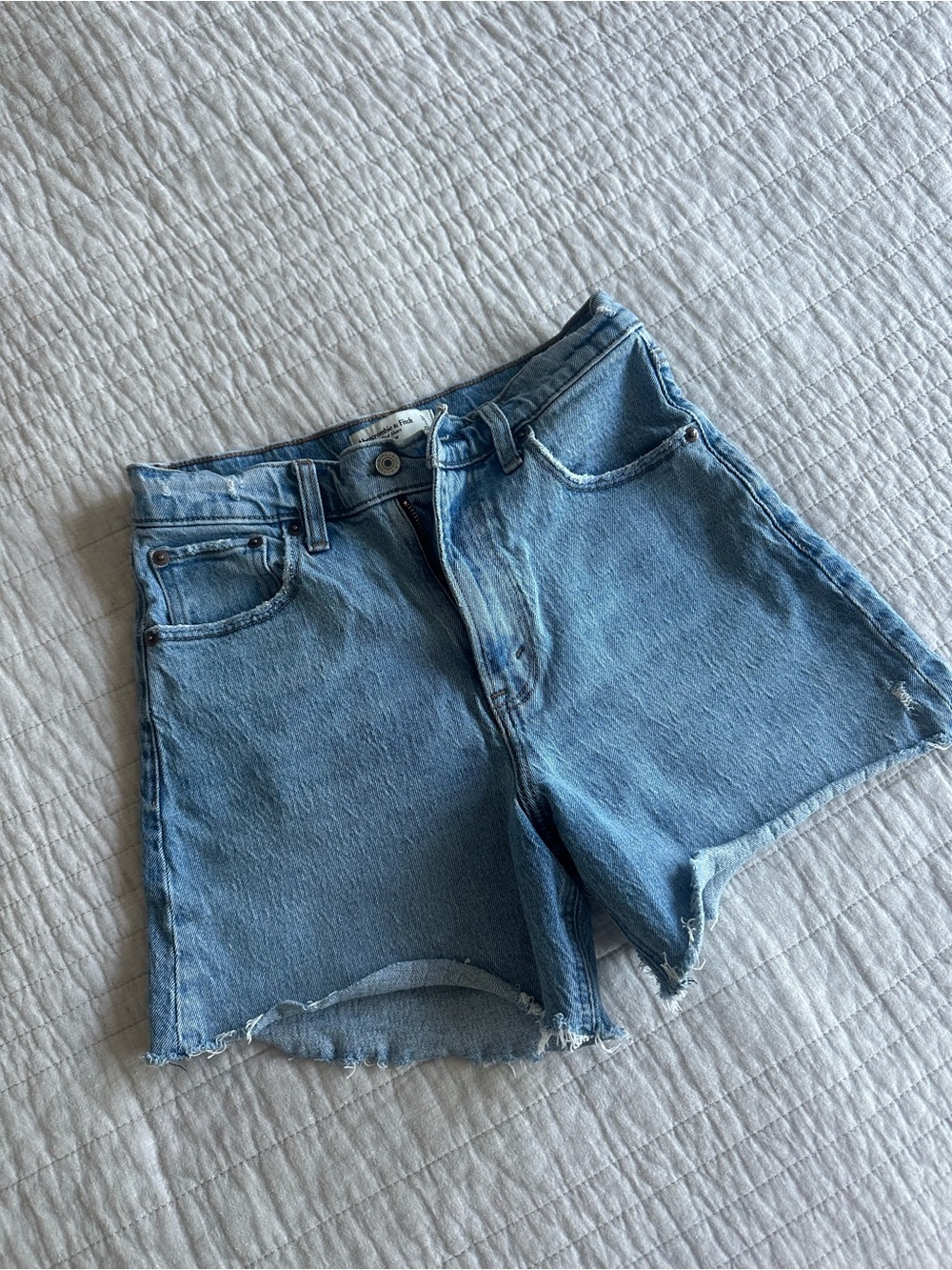 Abercrombie & Fitch The Dad Shorts High-Rise Denim Cutoff